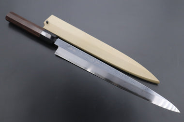 Fu-Rin-Ka-Zan Yanagiba FSO-14L Yanagiba 300mm (Black Ferrule) Fu-Rin-Ka-Zan Limited, Blue Steel No.1 Suminagashi Yanagiba (270mm and Yanagiba 300mm, 2 Sizes)