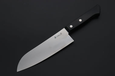 Hattori Santoku SAN-CX Santoku 170mm (6.6inch) Hattori 傘 SAN Limited Edition, Cowry X and VG-2 clad SAN-CX Santoku 170mm (6.6 inch, Black Linen Micarta Handle)