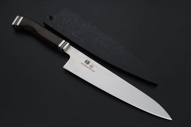 Kagayaki Wa Gyuto JCK Original Kagayaki 悠久VG-10 Wa Series Premium Edition YUK-11 Wa Gyuto 210mm (8.2 inch, Handcrafted Ebonywood Handle)