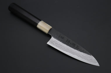 Mutsumi Hinoura Wa Petty Mutsumi Hinoura White Steel No.1 Kurouchi Damascus Series "White Storm" MWS-1 Wa Petty 125mm (4.9 Inch)