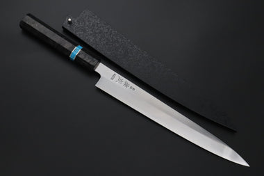 Sukenari Wa Sujihiki SCL-630 VG-XEOS Wa Sujihiki 270mm (10.6 inch) Custom Limited Edition, Sukenari VG-XEOS Clad Wa Sujihiki 270mm - Double Shinogi, Mirror Polish (10.6 inch, SCL-630)