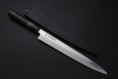 Sukenari Wa Sujihiki SCL-631 VG-XEOS Wa Sujihiki 270mm (10.6 inch) Custom Limited Edition, Sukenari VG-XEOS Clad Wa Sujihiki 270mm - Double Shinogi, Mirror Polish (10.6 inch, SCL-631)
