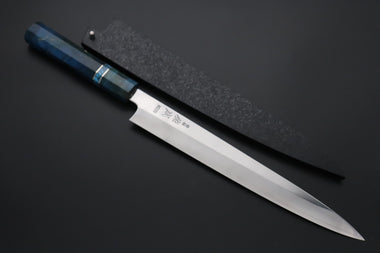 Sukenari Wa Sujihiki SCL-632 VG-XEOS Wa Sujihiki 270mm (10.6 inch) Custom Limited Edition, Sukenari VG-XEOS Clad Wa Sujihiki 270mm - Double Shinogi, Mirror Polish (10.6 inch, SCL-632)