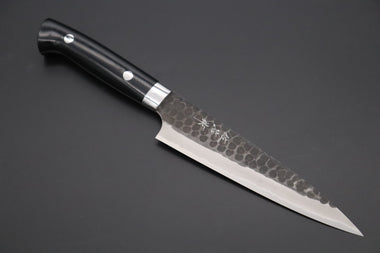 Takeshi Saji Petty Takeshi Saji Aogami Super Custom Series Petty (130mm and 150mm, Linen Micarta Handle)