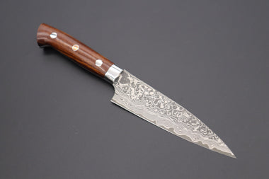 Takeshi Saji Petty SRD-1BI Petty 135mm (5.3 inch) / Ironwood Handle Takeshi Saji R-2 Custom Black Damascus Wild Series Petty (135mm and 150mm, Ironwood Handle)