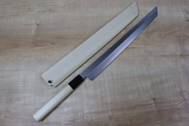 Mizuno Tanrenjo Akitada Ho Kasumi Series White Steel No.2 HK-30 Sakimaru Takohiki 270mm (10.6 inch) - japanesechefsknife.mom