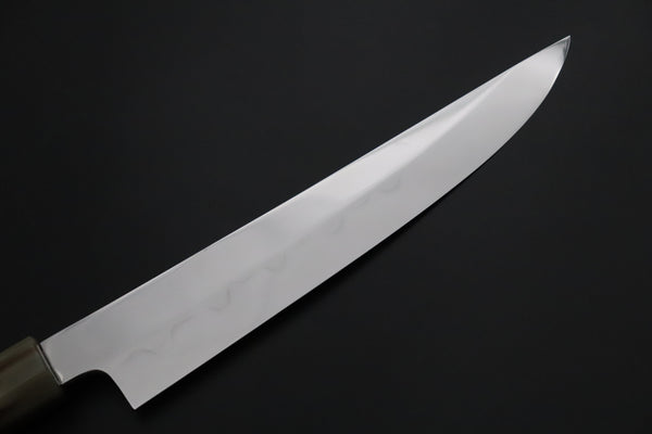 Mizuno Tanrenjo Yanagiba For only Right Handers Mizuno Tanrenjo — Special Orders & Limited Editions Akitada Honyaki White Steel Series - Katana-Hocho 210mm (Single Bevel Edge, Versatile Single Bevel Edge Utility Slicer Knife, 8.2 Inch, MT-8)