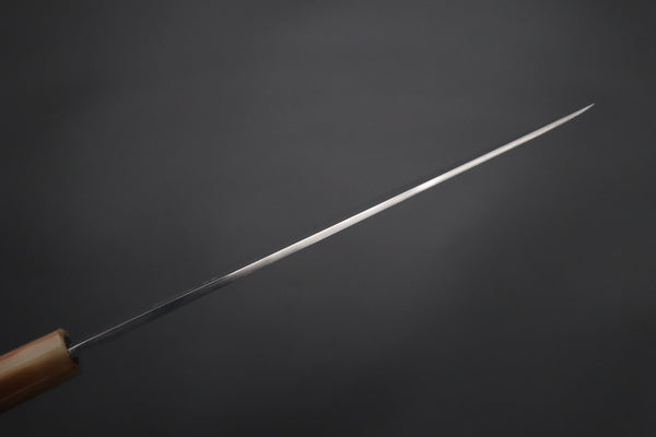 Mizuno Tanrenjo Yanagiba For only Right Handers Mizuno Tanrenjo — Special Orders & Limited Editions Akitada Honyaki White Steel Series - Katana-Hocho 240mm (Single Bevel Edge, Versatile Single Bevel Edge Utility Slicer Knife, 9.4 Inch, MT-9)
