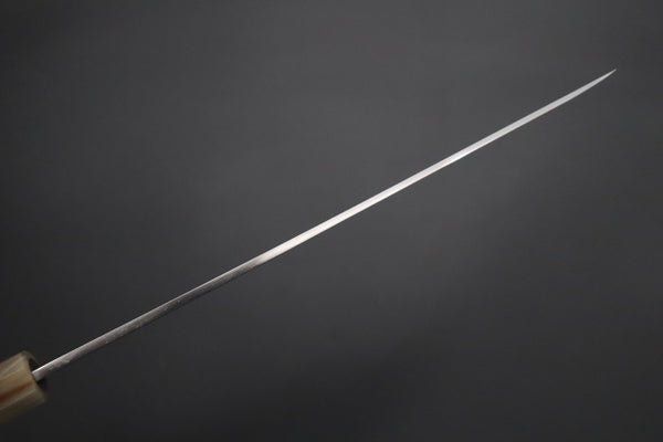 Mizuno Tanrenjo Yanagiba For only Right Handers Mizuno Tanrenjo — Special Orders & Limited Editions Akitada Honyaki DX Blue Steel No.2 Series - Katana-Hocho 240mm (Single Bevel Edge, Versatile Single Bevel Edge Utility Slicer Knife, 9.4 Inch, MT-10)