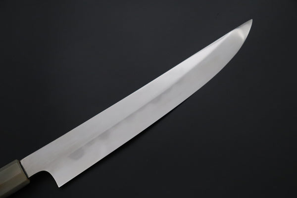 Mizuno Tanrenjo Yanagiba For only Right Handers Mizuno Tanrenjo — Special Orders & Limited Editions Akitada Honyaki DX Blue Steel No.2 Series - Katana-Hocho 240mm (Single Bevel Edge, Versatile Single Bevel Edge Utility Slicer Knife, 9.4 Inch, MT-11)