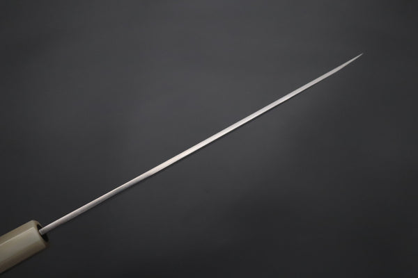 Mizuno Tanrenjo Yanagiba For only Right Handers Mizuno Tanrenjo — Special Orders & Limited Editions Akitada Honyaki DX Blue Steel No.2 Series - Katana-Hocho 240mm (Single Bevel Edge, Versatile Single Bevel Edge Utility Slicer Knife, 9.4 Inch, MT-11)