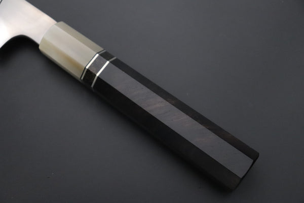 Mizuno Tanrenjo Yanagiba For only Right Handers Mizuno Tanrenjo — Special Orders & Limited Editions Akitada Honyaki DX Blue Steel No.2 Series - Katana-Hocho 240mm (Single Bevel Edge, Versatile Single Bevel Edge Utility Slicer Knife, 9.4 Inch, MT-11)