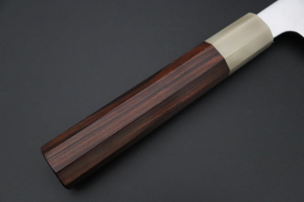 "Left Handed Version !!" Mizuno Tanrenjo — Special Orders & Limited Editions Akitada Honyaki White Steel Series - Kiritsuke Yanagiba 300mm (11.8 Inch, MT-18)