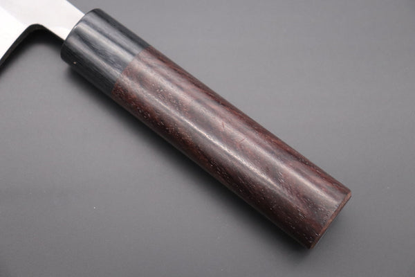 Fu-Rin-Ka-Zan Deba Fu-Rin-Ka-Zan Kurouchi White Steel No.2 Series Deba (Oval Shaped Red-Sandal Wood Handle with Black Pakka Wood Ferrules, 165mm and 180mm)