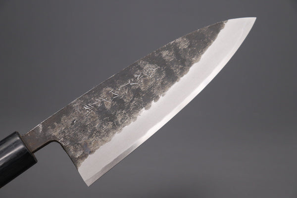 Fu-Rin-Ka-Zan Deba Fu-Rin-Ka-Zan Kurouchi White Steel No.2 Series Deba (Oval Shaped Red-Sandal Wood Handle with Black Pakka Wood Ferrules, 165mm and 180mm)