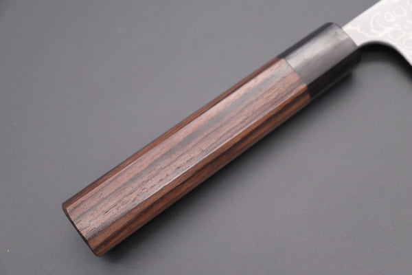 Fu-Rin-Ka-Zan Kiritsuke FASD-8 Kiritsuke Gyuto 240mm (9.4 inch) Fu-Rin-Ka-Zan Aogami Super Custom Damascus Series FASD-8 Kiritsuke Gyuto 240mm (9.4 inch, Octagonal Red-Sandalwood Handle)