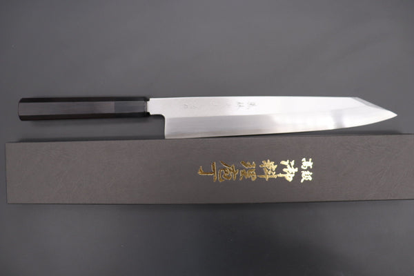 Fu-Rin-Ka-Zan Kiritsuke Fu-Rin-Ka-Zan Limited, (FSO-6E) White Steel No.1 Kiritsuke 270mm (10.6inch, Octagon Shaped Ebonywood Handle)