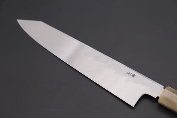 Fu-Rin-Ka-Zan Kiritsuke Fu-Rin-Ka-Zan Limited, (FSO-6SQP) White Steel No.1 Kiritsuke 240mm (9.4inch, Octagon Shaped Quincewood Handle, Mirror Polished Blade)