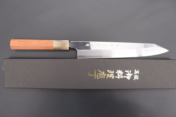 Fu-Rin-Ka-Zan Kiritsuke Fu-Rin-Ka-Zan Limited, (FSO-6SQP) White Steel No.1 Kiritsuke 240mm (9.4inch, Octagon Shaped Quincewood Handle, Mirror Polished Blade)