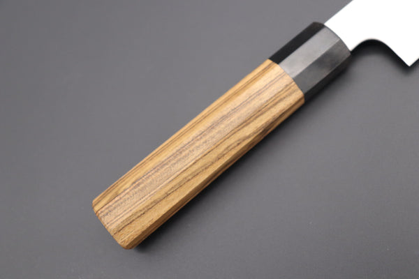 Fu-Rin-Ka-Zan Kiritsuke Fu-Rin-Ka-Zan R-2 Clad Wa Series Special Kiritsuke-Slicer (240mm and 270mm, 2 sizes, Narrower Blade Width, Octagon Shaped Bocote Wood Handle)