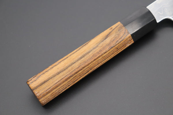 Fu-Rin-Ka-Zan Kiritsuke Fu-Rin-Ka-Zan R-2 Damascus Wa Series Special Kiritsuke-Slicer (240mm and 270mm, 2 sizes, Narrower Blade Width, Octagonal Bocote Wood Handle))