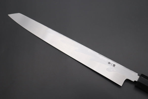 Fu-Rin-Ka-Zan Kiritsuke Yanagiba FSO-55 Kiritsuke Yanagiba 300mm(11.8inch) Fu-Rin-Ka-Zan Limited, Blue Steel No.1 Suminagashi FSO-55 Kiritsuke Yanagiba 300mm (11.8 inch, Octagon Shaped Quince Wood Handle)