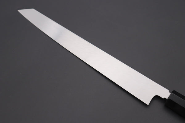 Fu-Rin-Ka-Zan Kiritsuke Yanagiba Fu-Rin-Ka-Zan Limited, FSO-77 Honyaki White Steel No.3 Kiritsuke Yanagiba 300mm (11.8 inch, Perfectly Mirror Polished Blade for Face Side blade, Octagonal Ebonywood Handle)