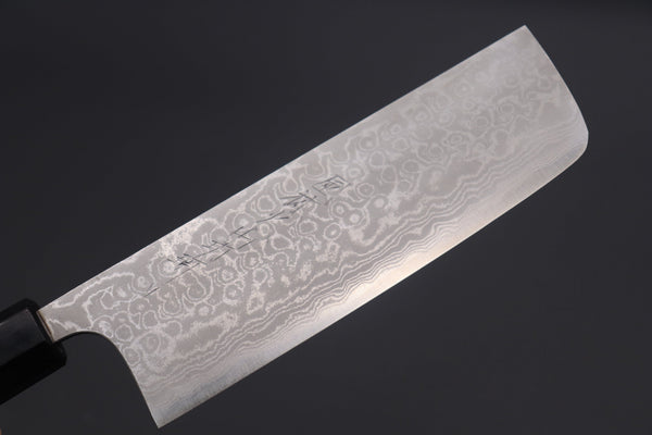 Fu-Rin-Ka-Zan Nakiri FASD-4 Nakiri165mm(6.4inch) Fu-Rin-Ka-Zan Aogami Super Custom Damascus Series FASD-4 Nakiri 165mm (6.4 inch, Octagonal Red-Sandalwood Handle)