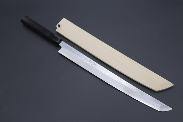 Fu-Rin-Ka-Zan Sakimaru Takohiki FSO-B1SA Sakimaru Takohiki 300mm (11.8 inch) Fu-Rin-Ka-Zan Limited, Blue Steel No.1 Suminagashi FSO-B1SA Sakimaru Takohiki 300mm (Octagon Shaped Ebonywood Handle)