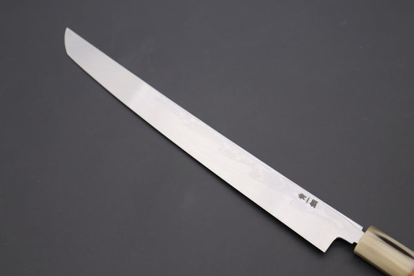 Fu-Rin-Ka-Zan Sakimaru Takohiki Fu-Rin-Ka-Zan Limited, Blue Steel No.1 Suminagashi FSO-B1SAQ Sakimaru Takohiki 300mm (Octagon Shaped Quincewood Handle)