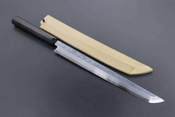Fu-Rin-Ka-Zan Sakimaru Takohiki Fu-Rin-Ka-Zan Limited, FSO-13 Blue Steel No.1 Suminagashi Sakimaru Takohiki 270mm (10.6 inch)