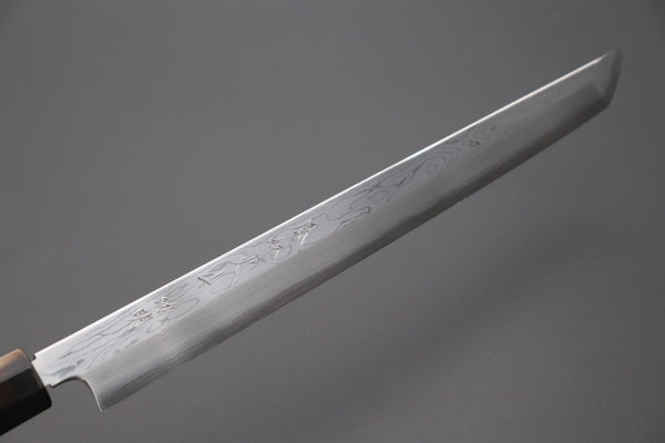 Fu-Rin-Ka-Zan Sakimaru Takohiki Fu-Rin-Ka-Zan Limited, FSO-13K Blue Steel No.1 Suminagashi Sakimaru Takohiki 270mm (10.6 inch, Quince Wood Handle)