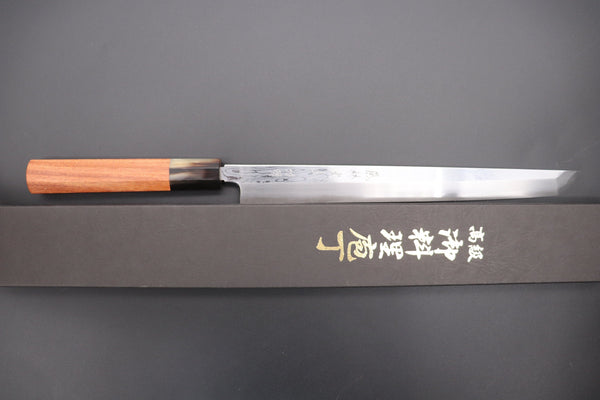 Fu-Rin-Ka-Zan Sakimaru Takohiki Fu-Rin-Ka-Zan Limited, FSO-13K Blue Steel No.1 Suminagashi Sakimaru Takohiki 270mm (10.6 inch, Quince Wood Handle)