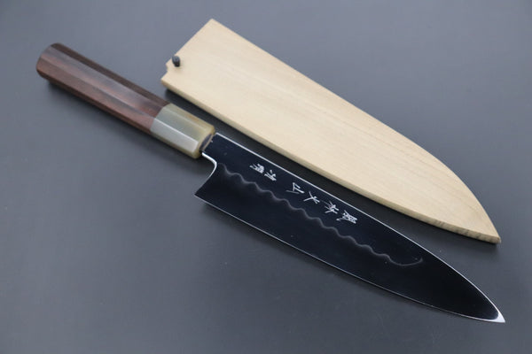 Fu-Rin-Ka-Zan Wa Gyuto FSO-92B Wa Gyuto 210mm (White Ferrule 8.2 inch) Fu-Rin-Ka-Zan Limited, FSO-92 Honyaki White Steel No.3 Wa Gyuto 210mm (8.2 inch, Perfectly Mirror Polished Blade, Octagonal Ebonywood Handle)