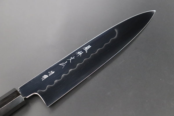 Fu-Rin-Ka-Zan Wa Gyuto Fu-Rin-Ka-Zan Limited, FSO-92 Honyaki White Steel No.3 Wa Gyuto 210mm (8.2 inch, Perfectly Mirror Polished Blade, Octagonal Ebonywood Handle)