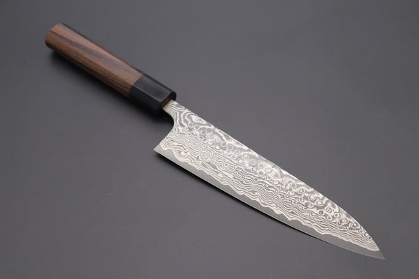 Fu-Rin-Ka-Zan Wa Gyuto FRN-5S Wa Gyuto 180mm (7inch) Fu-Rin-Ka-Zan R-2 Damascus Wa Series Wa Gyuto (180mm to 240mm, 3 sizes, Octagon Shaped Red-Sandalwood Handle)