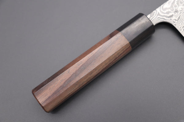 Fu-Rin-Ka-Zan Wa Gyuto Fu-Rin-Ka-Zan R-2 Damascus Wa Series Wa Gyuto (180mm to 240mm, 3 sizes, Octagon Shaped Red-Sandalwood Handle)