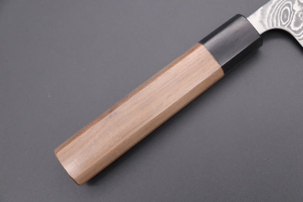 Fu-Rin-Ka-Zan Wa Gyuto Fu-Rin-Ka-Zan R-2 Damascus Wa Series Wa Gyuto (180mm to 240mm, 3 sizes, Octagon Shaped Walnutwood Handle)