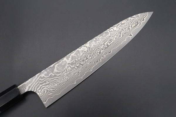 Fu-Rin-Ka-Zan Wa Gyuto FRYP-32 Wa Gyuto210mm (8.2 inch) Fu-Rin-Ka-Zan YUTAKA 豊佳 Series R-2 Damascus Edition FRYP-36 Wa Gyuto 210mm (8.2 inch, Ocean Blue Color Stabilized Maple Burl Wood Handle)