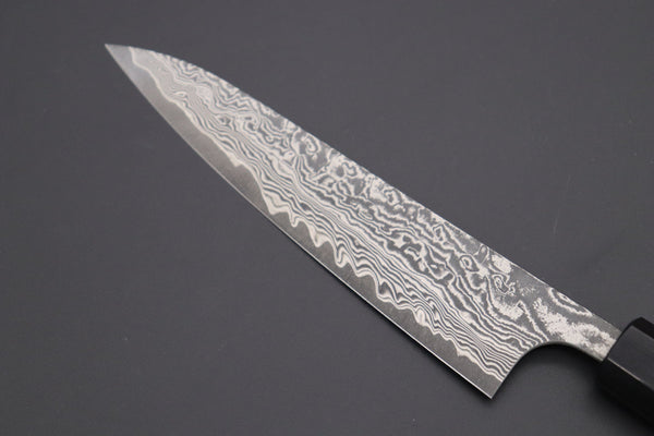 Fu-Rin-Ka-Zan Wa Petty Fu-Rin-Ka-Zan R-2 Damascus Wa Series Wa Petty (120mm and 150mm, 2 sizes, Octagon Shaped Red-Sandalwood Handle)
