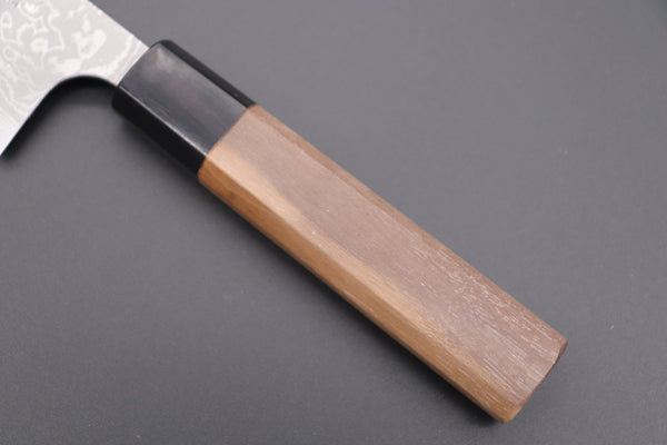 Fu-Rin-Ka-Zan Wa Santoku FASD-3W Wa Santoku165mm(6.4inch) Fu-Rin-Ka-Zan Aogami Super Custom Damascus Series FASD-3W Wa Santoku 165mm (6.4 inch, Octagonal Walnut Wood Handle)