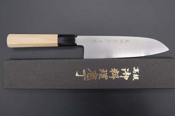 Fu-Rin-Ka-Zan Wa Santoku FG- Wa Santoku Fu-Rin-Ka-Zan Hon Kasumi Gingami No.3 FG3-2 Wa Santoku 180mm (7 Inch, Double Bevel Edge)