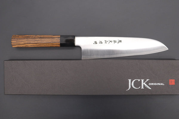 Fu-Rin-Ka-Zan Wa Santoku Fu-Rin-Ka-Zan R-2 Clad Wa Series FR2-3SAB Wa Santoku 190mm (7.4inch, Octagon Shaped Bocote Wood Handle)