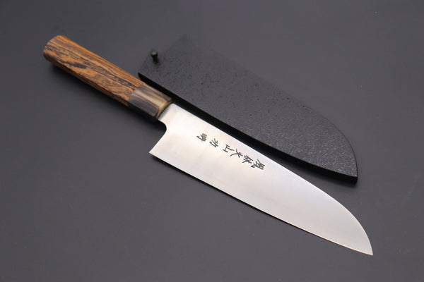 Fu-Rin-Ka-Zan Wa Santoku Marble Fu-Rin-Ka-Zan R-2 Clad Wa Series FR2-3SAB Wa Santoku 190mm (7.4inch, Octagon Shaped Bocote Wood Handle)