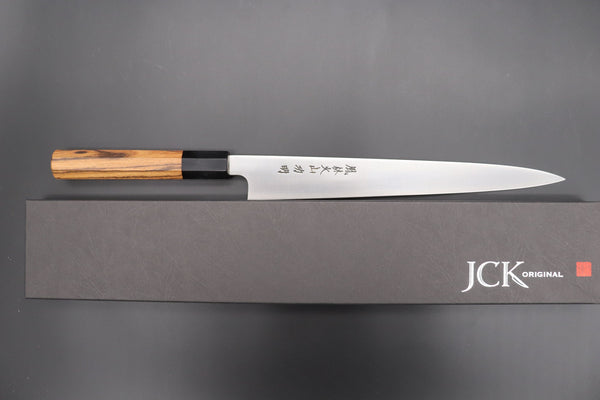 Fu-Rin-Ka-Zan Wa Sujihiki Fu-Rin-Ka-Zan R-2 Clad Wa Series Wa Sujihiki 270mm (10.6 Inch, Octagon Shaped Bocote Wood Handle)