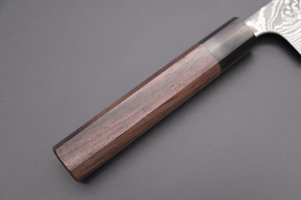 Fu-Rin-Ka-Zan Wa Sujihiki Fu-Rin-Ka-Zan R-2 Damascus Wa Series FRN-8 Wa Sujihiki 270mm (10.6 inch, Octagon Shaped Red-Sandalwood Handle)