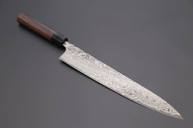 Fu-Rin-Ka-Zan Wa Sujihiki Fu-Rin-Ka-Zan R-2 Damascus Wa Series FRN-8 Wa Sujihiki 270mm (10.6 inch, Octagon Shaped Red-Sandalwood Handle)