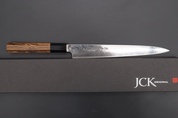 Fu-Rin-Ka-Zan Wa Sujihiki Fu-Rin-Ka-Zan R-2 Damascus Wa Series Wa Sujihiki (240mm and 270mm, Octagon Shaped Bocote Wood Handle)