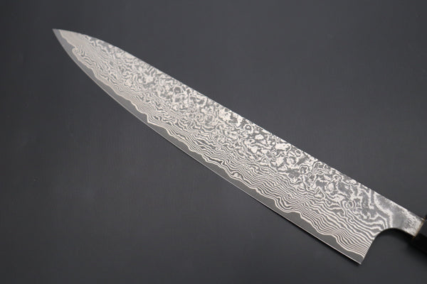 Fu-Rin-Ka-Zan Wa Sujihiki FRYP-50 Wa Sujihiki 270mm (10.6 inch) Fu-Rin-Ka-Zan YUTAKA 豊佳 Series R-2 Damascus Edition FRYP-50 Wa Sujihiki 270mm (10.6 inch, Sunny Yellow Color Stabilized Maple Burl Wood Handle)