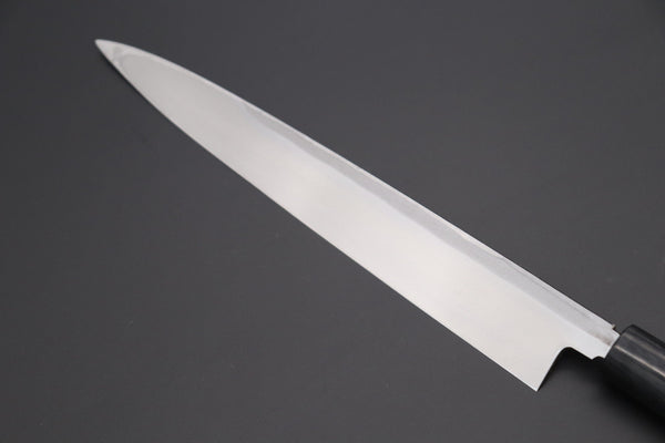 Fu-Rin-Ka-Zan Yanagiba Fu-Rin-Ka-Zan Kurouchi White Steel No.2 Series Yanagiba (D Shaped Red-Sandal Wood Handle with Black Pakka Wood Ferrules, 240mm to 300mm, 3 sizes)